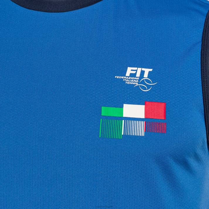 Joma 82P4R3462 الأزرق الملكي بلا أكمام تي شيرت الاتحاد الإيطالي للتنس