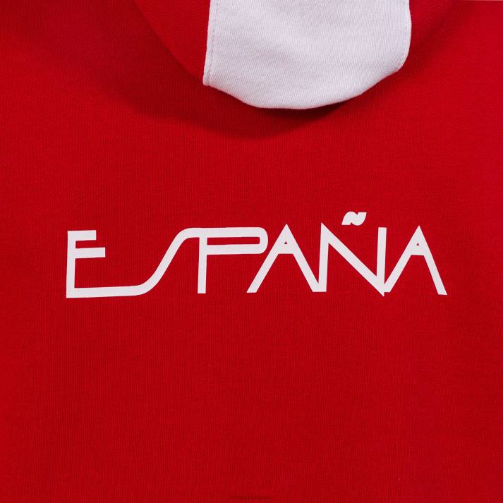 Joma 82P4R3464 احمر ابيض مقنع سترة الترفيه اللجنة الأولمبية الإسبانية