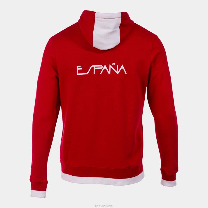 Joma 82P4R3464 احمر ابيض مقنع سترة الترفيه اللجنة الأولمبية الإسبانية