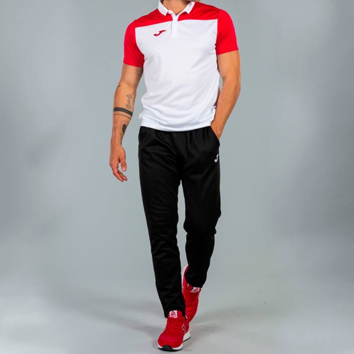 Joma 82P4R3480 أبيض أحمر قميص بولو بأكمام قصيرة هواية II رجال