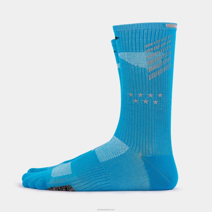 Joma 82P4R3481 أزرق نصف ماراثون الجوارب مدريد