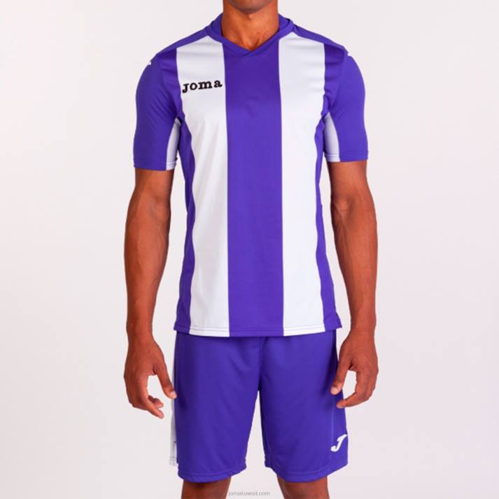 Joma 82P4R3488 أبيض أرجواني قميص بيزا كم قصير رجال