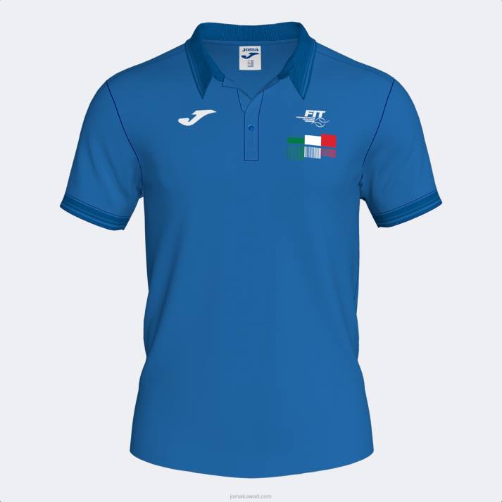 Joma 82P4R3490 الأزرق الملكي قميص بولو قصير الاكمام لاتحاد التنس والباديل الايطالى