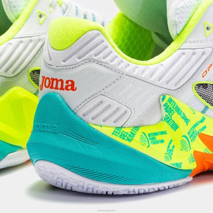 Joma 82P4R3494 الجير الأبيض أحذية t.open 23 اتحاد البادل الدولي الطين