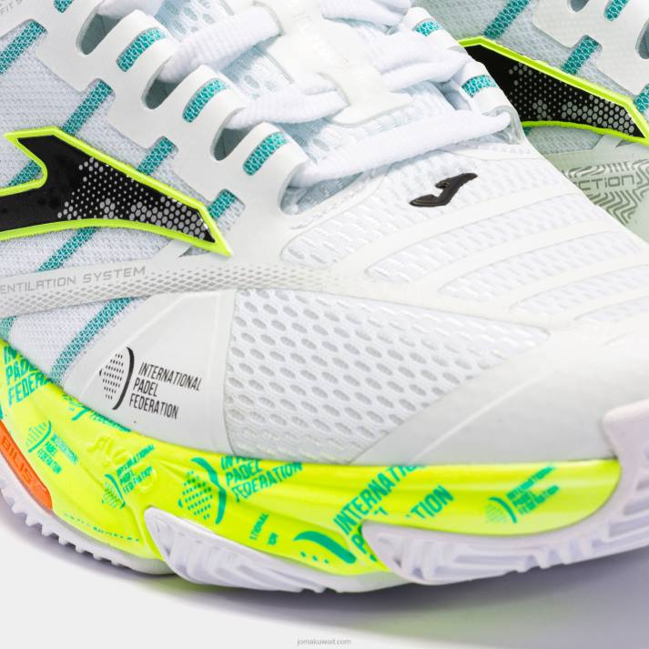 Joma 82P4R3494 الجير الأبيض أحذية t.open 23 اتحاد البادل الدولي الطين