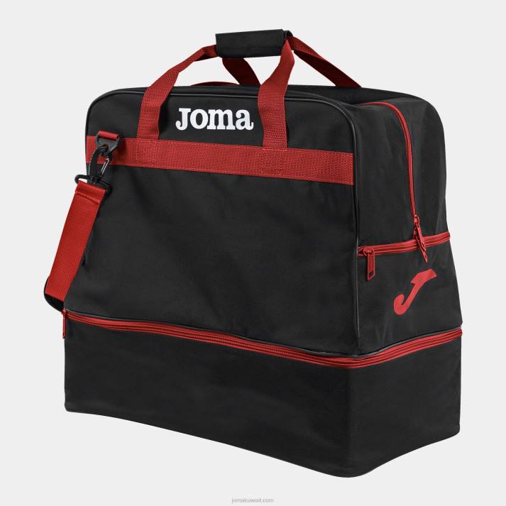 Joma 82P4R3503 أسود أحمر حقيبة التدريب الرياضي الكبرى III