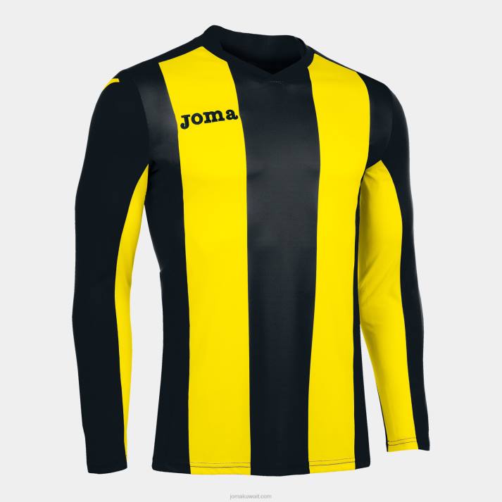 Joma 82P4R3525 أصفر مسود قميص بيزا كم طويل رجال