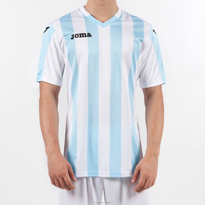 Joma 82P4R3527 السماء الزرقاء البيضاء قميص بأكمام قصيرة رجال