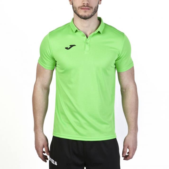 Joma 82P4R3528 نيون الخضراء قميص بولو قصير الأكمام هواية رجال