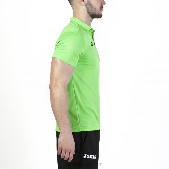Joma 82P4R3528 نيون الخضراء قميص بولو قصير الأكمام هواية رجال