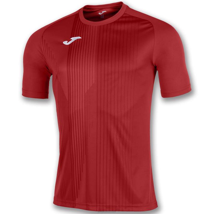 Joma 82P4R3529 أحمر قميص نمر كم قصير رجال