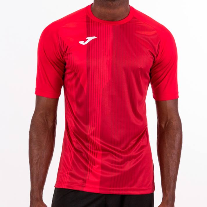 Joma 82P4R3529 أحمر قميص نمر كم قصير رجال