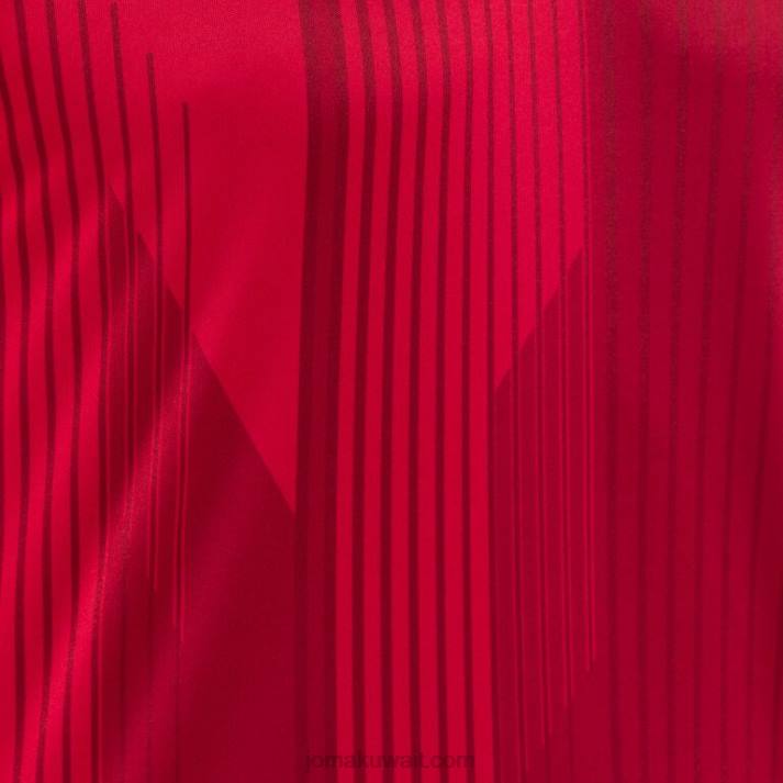 Joma 82P4R3529 أحمر قميص نمر كم قصير رجال