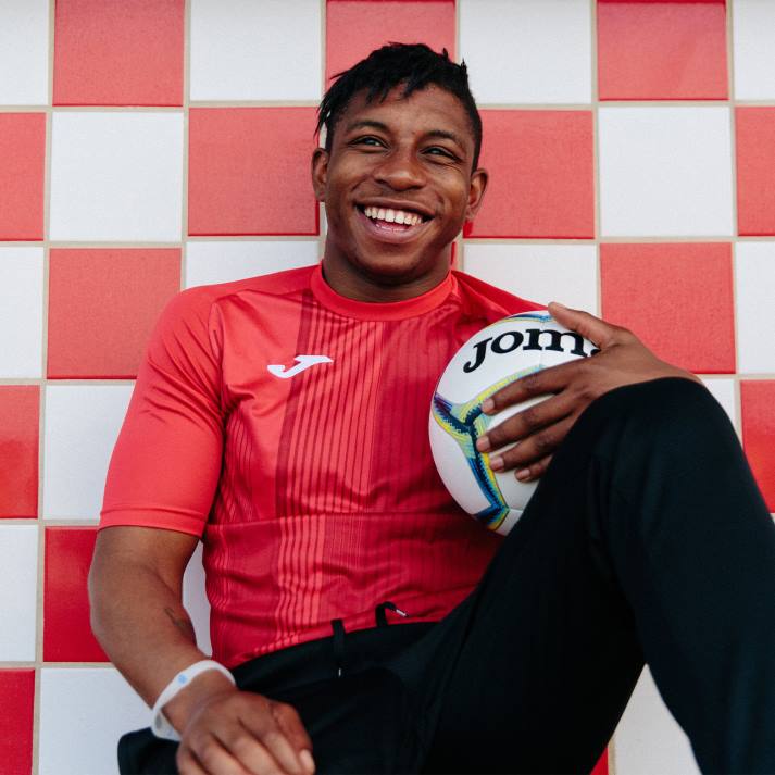 Joma 82P4R3529 أحمر قميص نمر كم قصير رجال