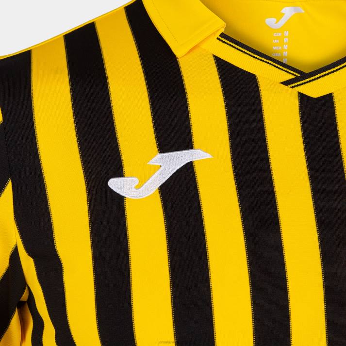 Joma 82P4R3547 أصفر أسود قميص بأكمام قصيرة copa ii رجال