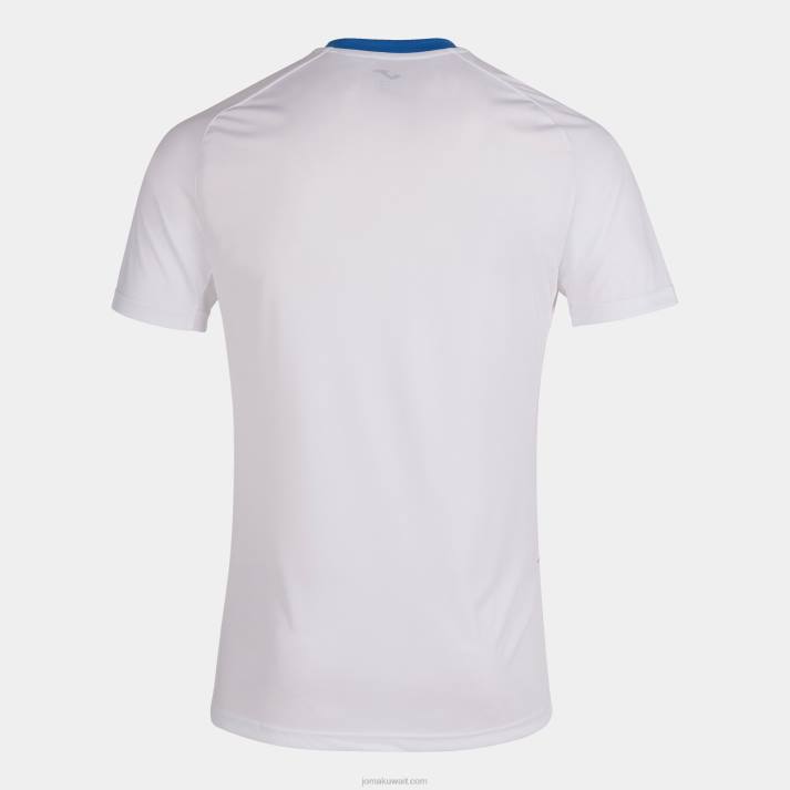 Joma 82P4R3551 أبيض أزرق ملكي قميص بأكمام قصيرة النمر الثالث رجال