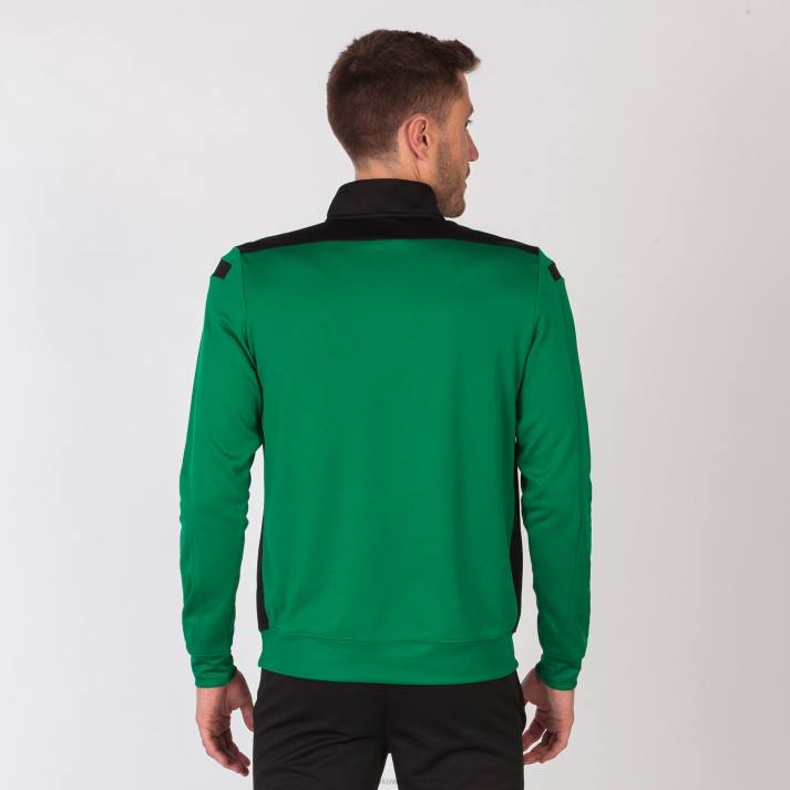 Joma 82P4R3557 أخضر أسود بطولة قميص من النوع الثقيل vi رجال