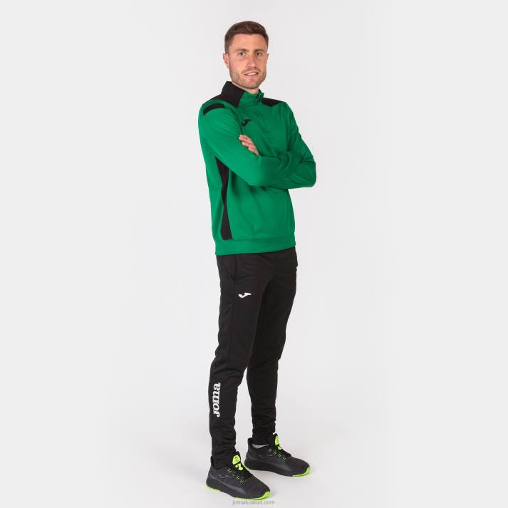 Joma 82P4R3557 أخضر أسود بطولة قميص من النوع الثقيل vi رجال