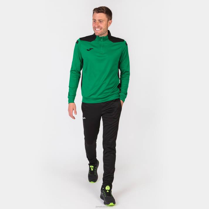 Joma 82P4R3557 أخضر أسود بطولة قميص من النوع الثقيل vi رجال