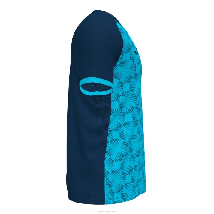 Joma 82P4R3569 الأزرق الداكن الفيروز الفلوريسنت قميص بأكمام قصيرة سوبر نوفا iii رجال