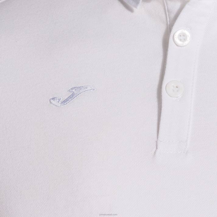 Joma 82P4R356 أبيض قميص بولو بأكمام قصيرة pasarela III رجال