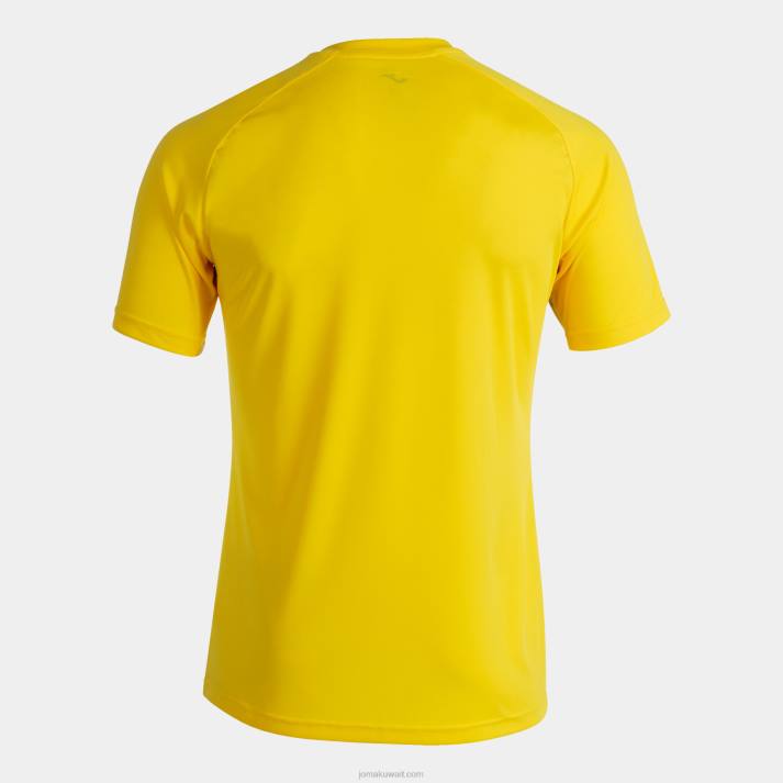 Joma 82P4R3574 أصفر أسود قميص بأكمام قصيرة بيزا الثاني رجال