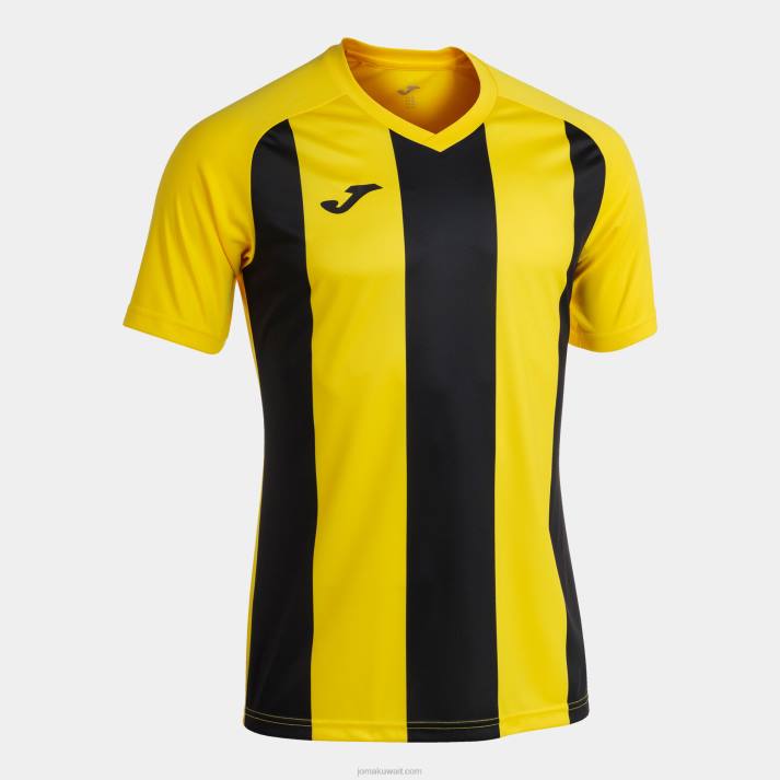 Joma 82P4R3574 أصفر أسود قميص بأكمام قصيرة بيزا الثاني رجال