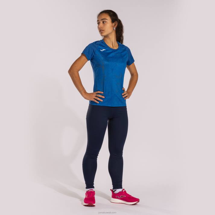 Joma 82P4R3580 الأزرق الملكي قميص قصير الأكمام النخبة التاسع نحيف