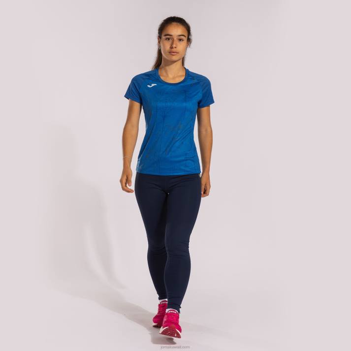 Joma 82P4R3580 الأزرق الملكي قميص قصير الأكمام النخبة التاسع نحيف