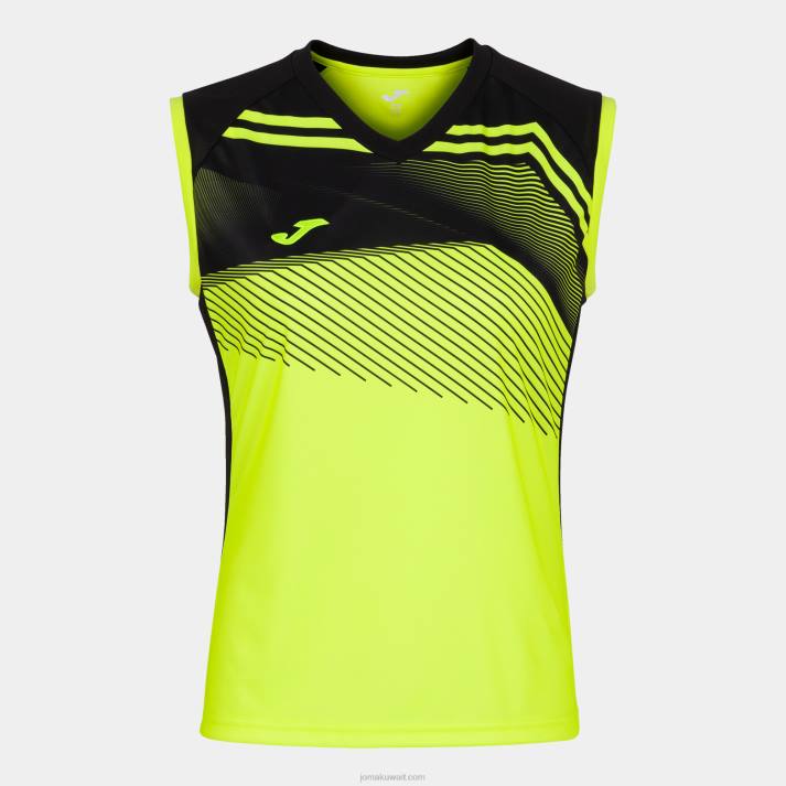 Joma 82P4R3582 نيون أصفر أسود تي شيرت بدون أكمام سوبرنوفا الثاني نحيف