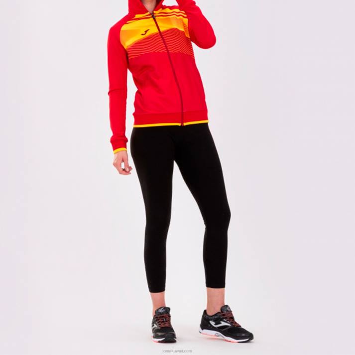 Joma 82P4R3583 احمر اصفر سوبر نوفا II سترة مقنعين نحيف