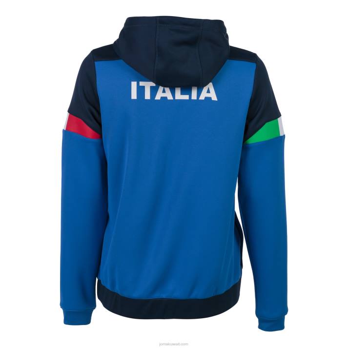 Joma 82P4R3587 أزرق الاتحاد الايطالى للتنس سترة نحيف