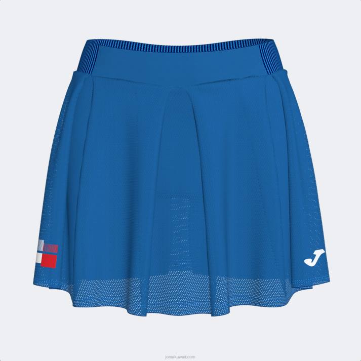 Joma 82P4R3590 الأزرق الملكي تنورة الاتحاد الايطالي للتنس نحيف