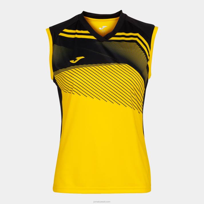 Joma 82P4R3594 أصفر أسود تي شيرت بدون أكمام سوبرنوفا الثاني نحيف