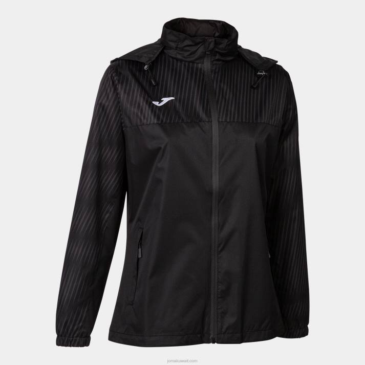 Joma 82P4R3595 أسود Rainjacket مونتريال نحيف