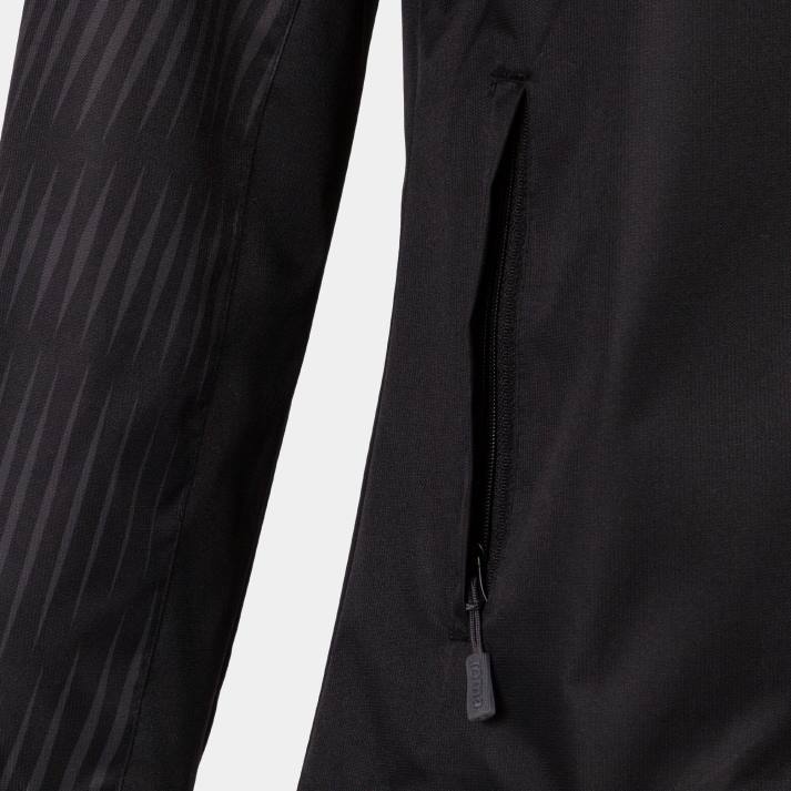 Joma 82P4R3595 أسود Rainjacket مونتريال نحيف