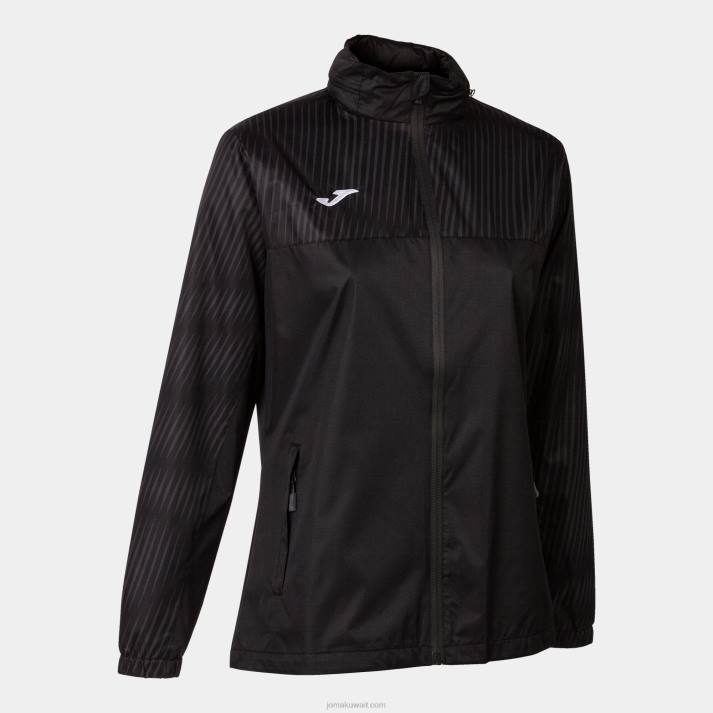 Joma 82P4R3595 أسود Rainjacket مونتريال نحيف