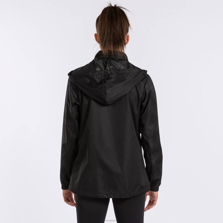 Joma 82P4R3595 أسود Rainjacket مونتريال نحيف