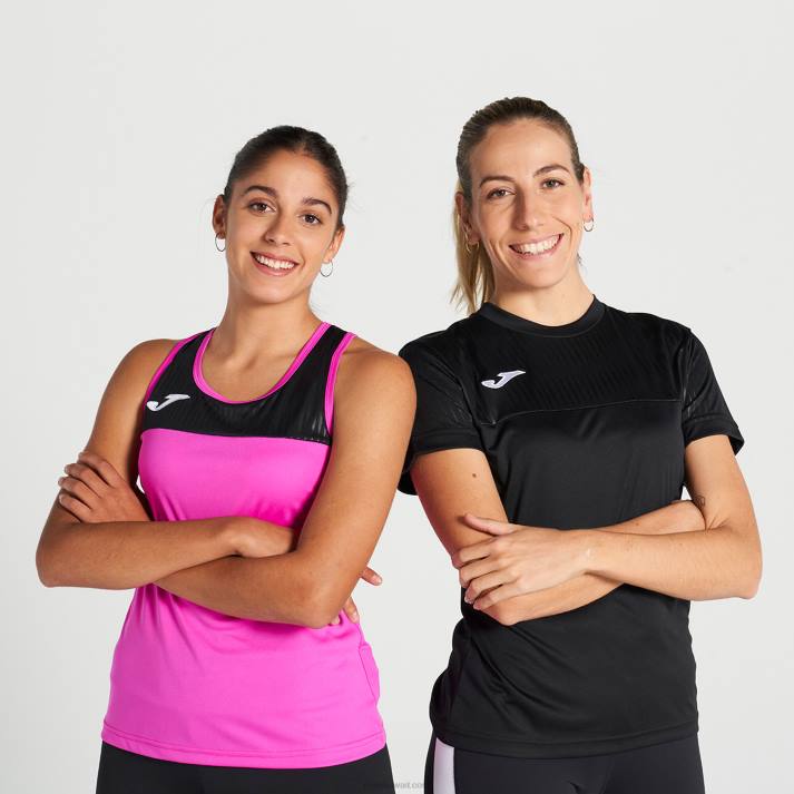 Joma 82P4R3599 نيون وردي أسود دبابة قمة مونتريال نحيف