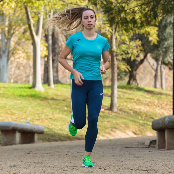 Joma 82P4R3613 الفيروز قميص قصير الأكمام سجل الثاني نحيف