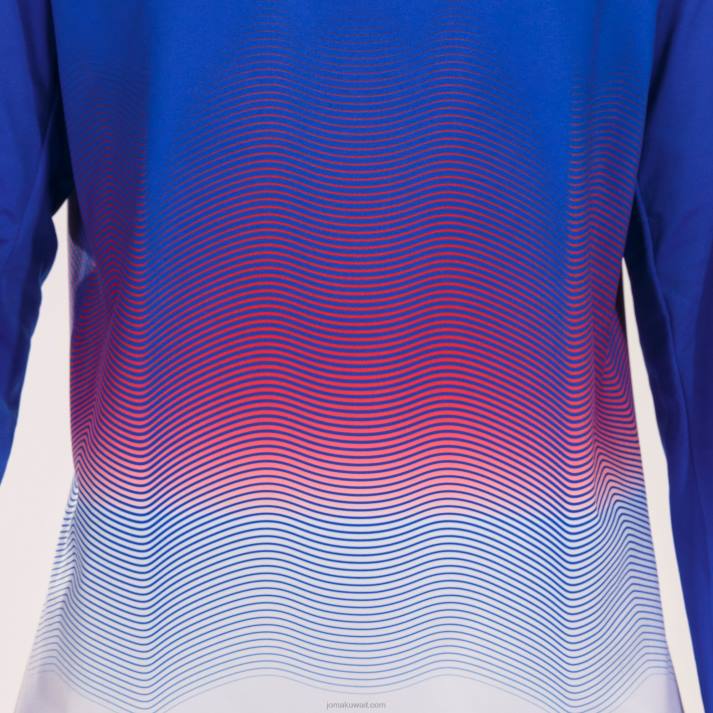 Joma 82P4R3627 أزرق ملكي أبيض أحمر قميص من النوع الثقيل النخبة السابع نحيف