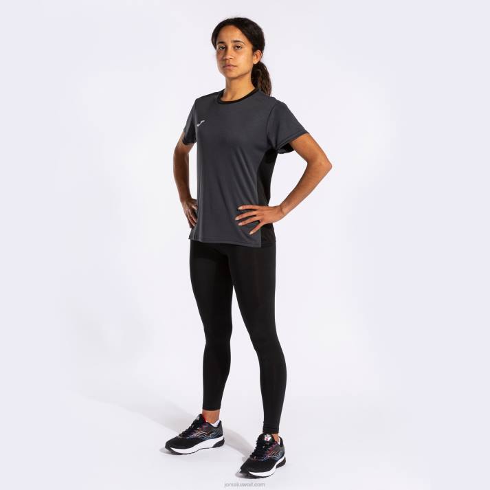 Joma 82P4R3636 الرمادي الداكن قميص قصير الأكمام الفائز الثاني نحيف