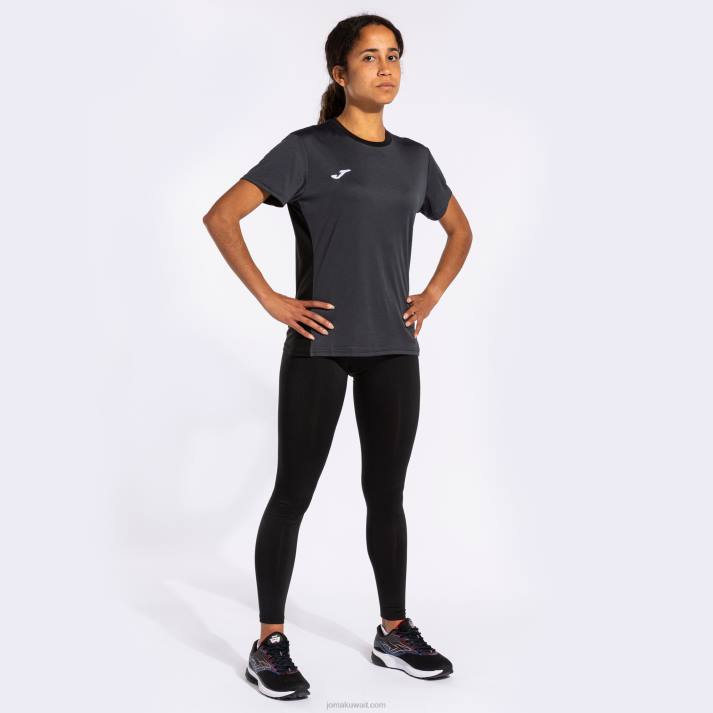 Joma 82P4R3636 الرمادي الداكن قميص قصير الأكمام الفائز الثاني نحيف