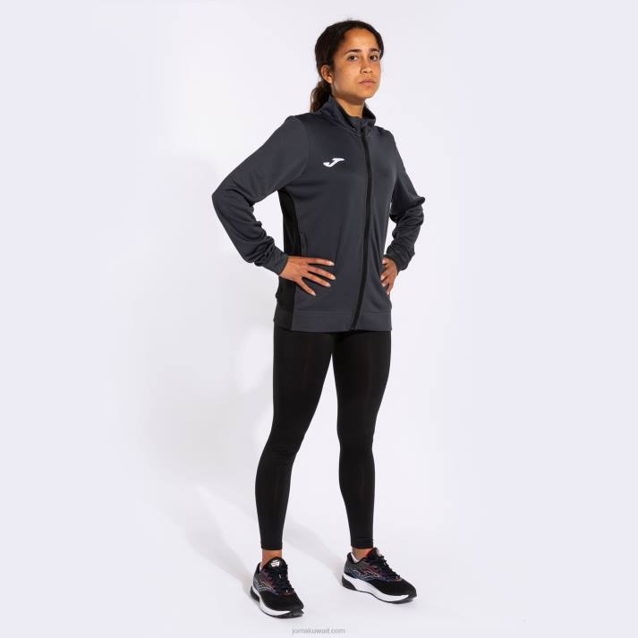 Joma 82P4R3647 الرمادي الداكن الفائز سترة الثاني نحيف