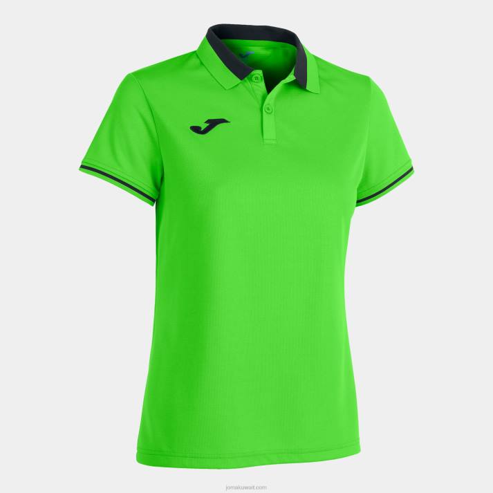 Joma 82P4R3649 نيون أخضر أسود بطولة قميص بولو قصير الاكمام vi نحيف