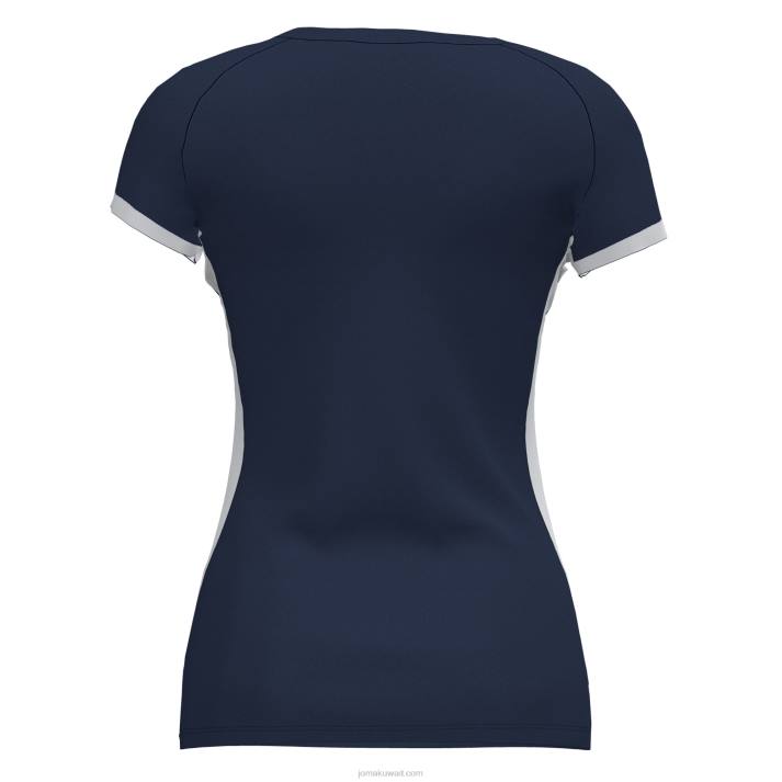 Joma 82P4R3660 الأزرق الداكن الأبيض قميص بأكمام قصيرة سوبر نوفا الثاني نحيف