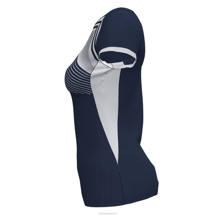 Joma 82P4R3660 الأزرق الداكن الأبيض قميص بأكمام قصيرة سوبر نوفا الثاني نحيف