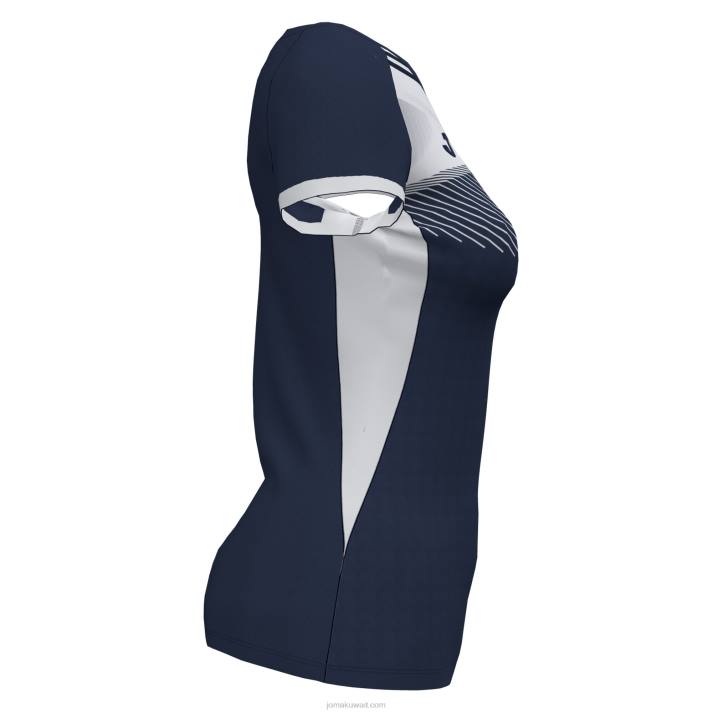 Joma 82P4R3660 الأزرق الداكن الأبيض قميص بأكمام قصيرة سوبر نوفا الثاني نحيف