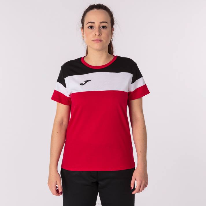 Joma 82P4R3665 أحمر أسود أبيض قميص بأكمام قصيرة طاقم رابعا نحيف