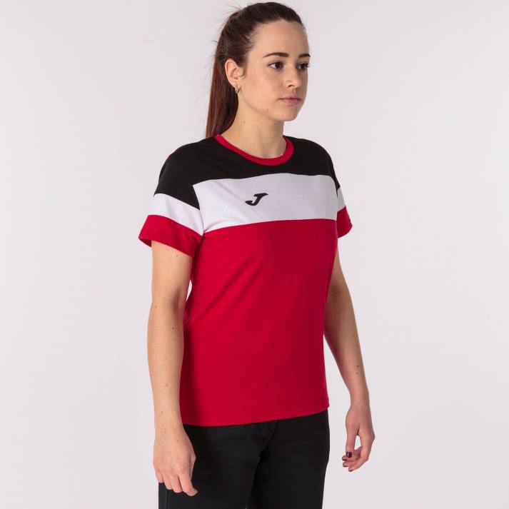 Joma 82P4R3665 أحمر أسود أبيض قميص بأكمام قصيرة طاقم رابعا نحيف